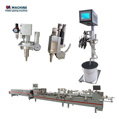 6 Channel 4 Cold Glue Guns Perfume Box Making Machine com configurações opcionais