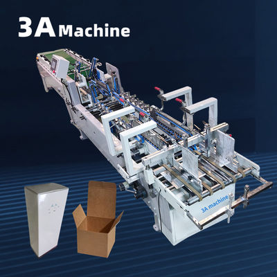 Máquina de fabricação de caixas de alimentos de 4 canais com aplicadores de cola a frio de papel e alta velocidade de trabalho