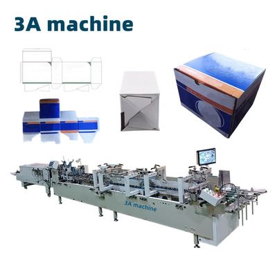 Gluer automático de folha de bloqueio inferior para dobragem e colagem precisas em 10 * 1,2 * 1,3m Tamanho