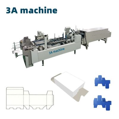 3.5m*1.1m*1.4m Cartão/caixinha corrugada de linha recta Máquina automática de colagem de pastas