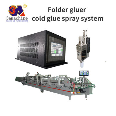 45cm*45cm*135cm High Speed Paperboard Gluer com sistema automático de cola fria de quatro armas