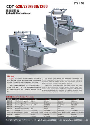 CQT-520 Laminador de bolsas semiautomático Máquina hidráulica de laminação Máquina de corte