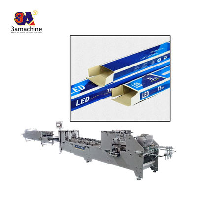 Caixa de lâmpadas de comprimento Gluer automático de pasta com 12 * 0,9 * 1,3m Tamanho e fácil operação