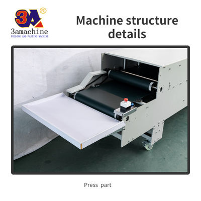 Máquina de colagem de pastas semiautomática com funções de colagem e dobragem computadorizadas