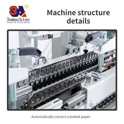 Máquina de colagem de pastas semiautomática com funções de colagem e dobragem computadorizadas