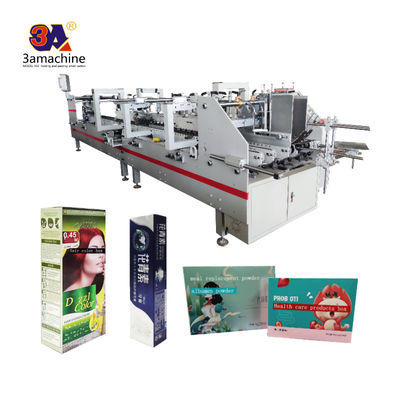 Máquina de colagem de pasta de cartão 3A controlada por PLC para produção automática de caixas