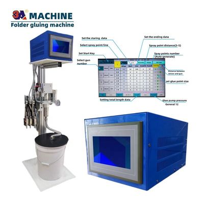 Máquina de colagem a frio para produção e montagem de sacos de papel