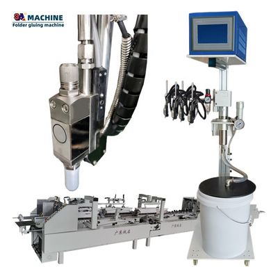 6 canais 1 arma automática mini caixa dobrável máquina de colagem com pressão de entrada 2-8Bar