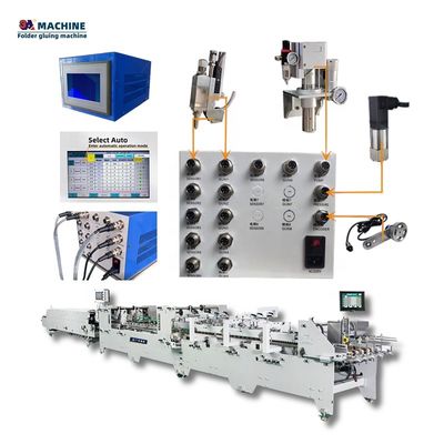 6 canais 1 arma automática mini caixa dobrável máquina de colagem com pressão de entrada 2-8Bar
