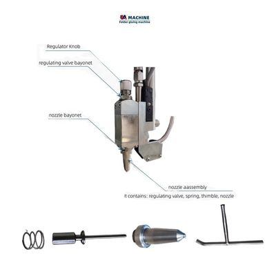 6 canais 1 arma automática mini caixa dobrável máquina de colagem com pressão de entrada 2-8Bar