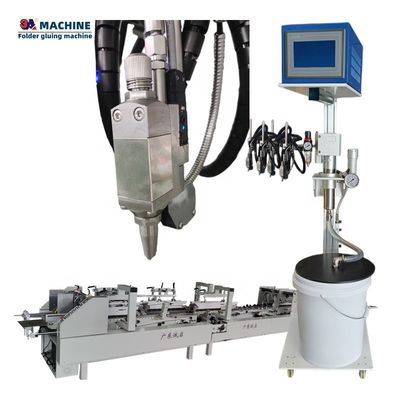 Máquina de colagem automática 3ACQ4 de ponta com 6 canais e 4 pistolas de cola fria