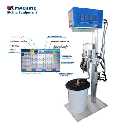 6 canais 5 GUNS COLD GLE GUNS Máquina de colagem automática de pasta para linha de processamento de papel