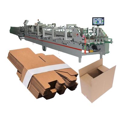 Máquina de colagem automática de pasta de caixa de cartão para caixas onduladas estável e durável