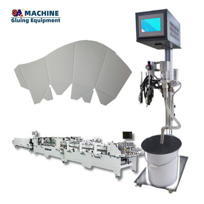 3ACQ-2 Automático 6 Canais 2 Armas Caixa de cartão Máquina de colagem dobrável para montagem de caixa