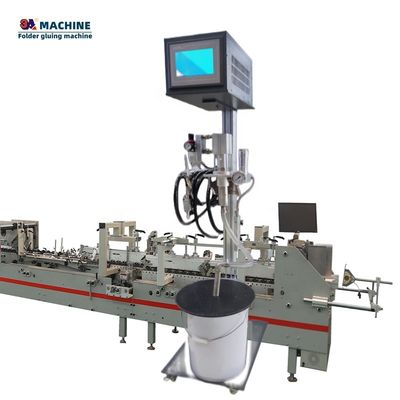 6 Channel 4 Cold Glue Guns Perfume Box Making Machine com configurações opcionais