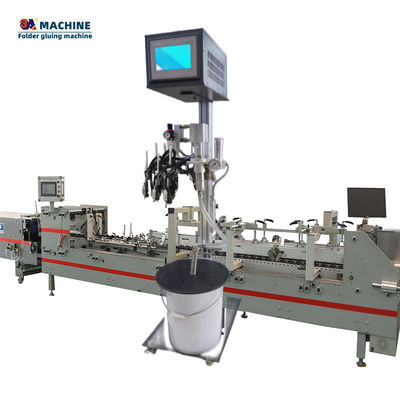 6 Channel 4 Cold Glue Guns Perfume Box Making Machine com configurações opcionais
