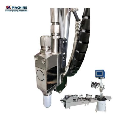 Máquina de fabricação de caixas corrugadas totalmente automática de 6 canais 5 armas de cola fria com saída