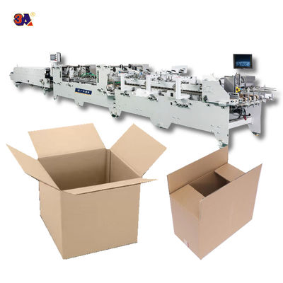 PLC controlado CQT1300 Gluer de folha automático de velocidade para caixas corrugadas e de papelão