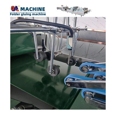 Máquina de colagem de caixas a motor elétrico Roda para cartera de caixas de prensagem Gluer Cintura dobrável