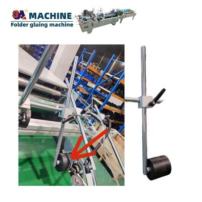 Máquina de colagem de caixas a motor elétrico Roda para cartera de caixas de prensagem Gluer Cintura dobrável