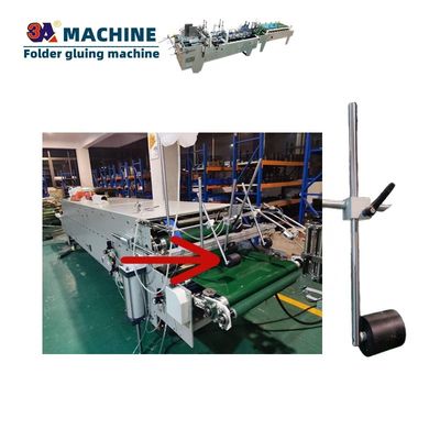 Máquina de colagem de caixas a motor elétrico Roda para cartera de caixas de prensagem Gluer Cintura dobrável