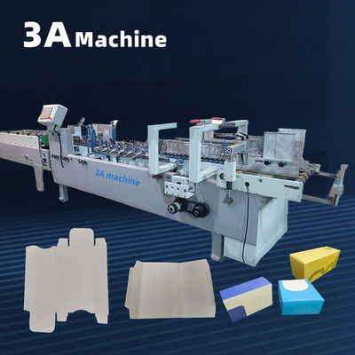 Video Feedback Máquina de colagem de pasta semi-automática para entrega atempada e dobragem de cola lateral