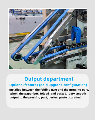 Gluer de pasta para colagem e dobragem de caixas acomoda material de papel de vários tamanhos
