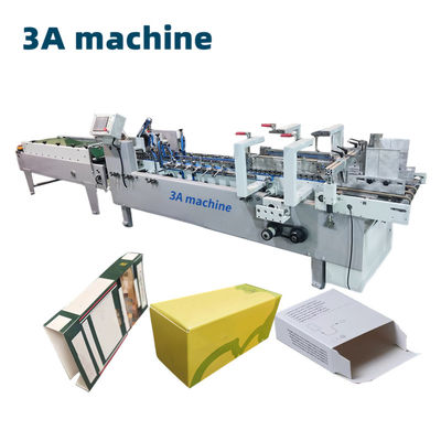 Máquina de fazer caixas de almoço de papel com cola lateral dobrável e cola de gancho inferior 3ACQ 580D