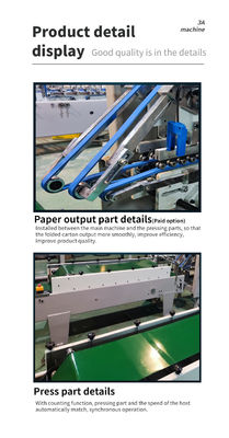 Máquina de fazer caixas de almoço de papel com cola lateral dobrável e cola de gancho inferior 3ACQ 580D