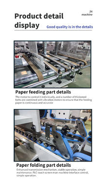 3ACQ-580E Máquina de colagem de papel Folder Gluer Belt para dobragem suave e precisa