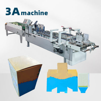 6 Corner Box Folder Gluer Machine para planta de produção de caixas de cigarros semiautomáticas