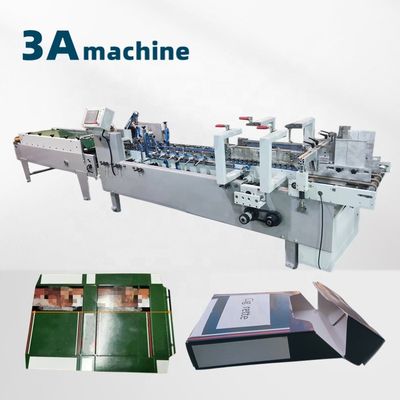 6 Corner Box Folder Gluer Machine para planta de produção de caixas de cigarros semiautomáticas