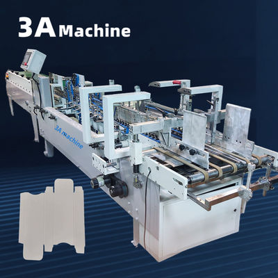 6 Corner Box Folder Gluer Machine para planta de produção de caixas de cigarros semiautomáticas