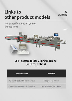 Mini Máquina de colagem de pastas controlada por PLC para soluções de dobragem e colagem de caixas pequenas