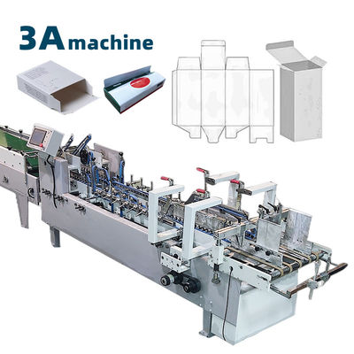 3ACQ 580E Máquina de colagem de pasta de papelão Colagem lateral dobrável para produção de caixas de almoço