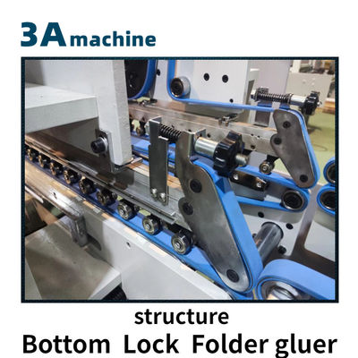 800AG-2 Gluer automático de pasta de bloqueio de fundo com velocidade