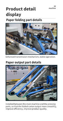 AS-800 Bloqueio Automático de Baixo de Papel Folder Gluer Máquina de Dobragem Fácil de Manter e Manter