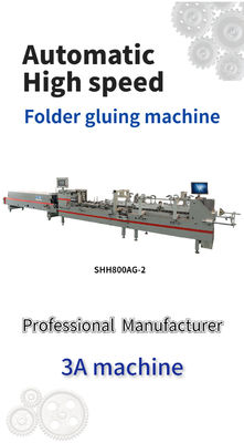 AS-800 Bloqueio Automático de Baixo de Papel Folder Gluer Máquina de Dobragem Fácil de Manter e Manter