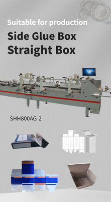 SHH 800AG-2 Máquina de colagem automática de caixa dobrável com fecho de fundo para caixas de papel adequadas