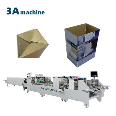 Máquina de colagem de caixa ondulada para pasta automática e máquina de colagem de fundo de bloqueio duplo