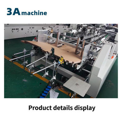 Máquina de colagem de caixa ondulada para pasta automática e máquina de colagem de fundo de bloqueio duplo