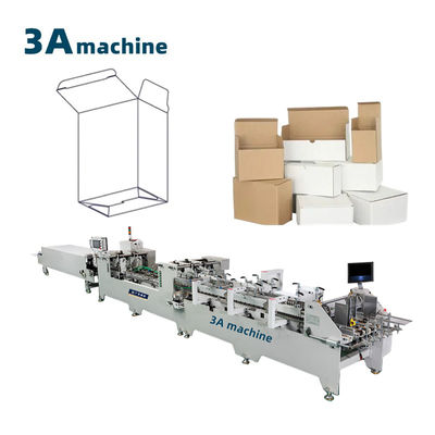 1100 JGKW Caixa de cartão/cartão corrugado Folder Gluer com pre-dobramento e ligação de cola