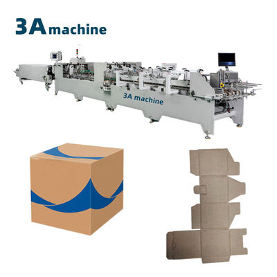 Máquina de colagem de pasta de caixa de papel de fundo de dupla fechadura de caixa ondulada de 380V para e 2-3 camadas