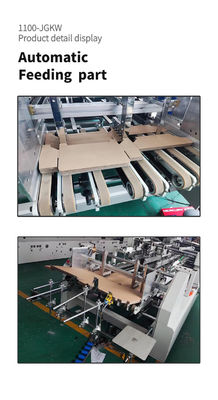 JGKW 1100 Gluer de pasta inferior de duplo bloqueio com espalhador de cola