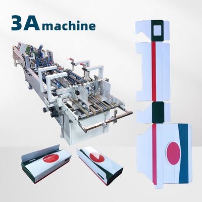Máquina de embalagem de alimentos Caixa adequada Carteira automática de cartão Gluer com papel