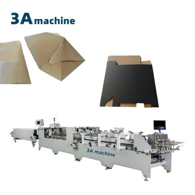 Máquina de colagem de pasta dobrável de alta produtividade para fabricação automática de caixas de fundo de bloqueio duplo