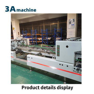 Máquina de colagem de pasta dobrável de alta produtividade para fabricação automática de caixas de fundo de bloqueio duplo