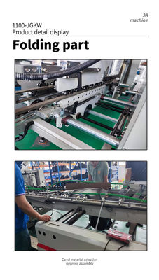 1300 JGKW Cartão/caixa corrugada Máquina de colagem de pasta de fundo de duplo bloqueio para o mercado