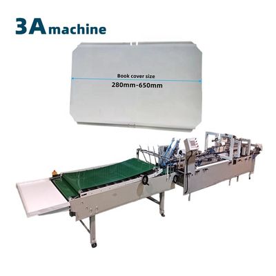Máquina de dobragem e colagem de caixas controlada por PLC para produção de capas de livros