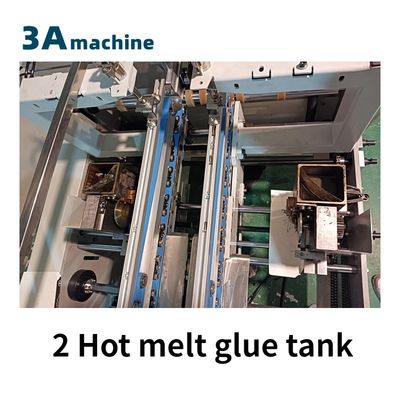 Máquina de dobragem e colagem de caixas controlada por PLC para produção de capas de livros